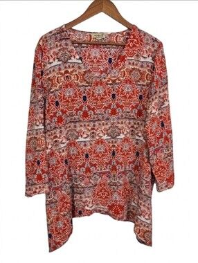 ONE WORLD‎ printed tunic top
